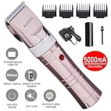 AUDOC Heavy Duty Pet Professional Dog Grooming Clippers Low Noise Dog Shaver Clippers High Power Dog Clipper for Thick Heavy Coats Plug-in Pet Trimmer with Guard Combs for Dogs Cats Other Animals