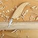 DUGATO Wood Carving Tools Set for Spoon Carving 3 Knives in Tools Roll Leather Strop and Polishing Compound Hook Sloyd Detail Knife (5pcs)