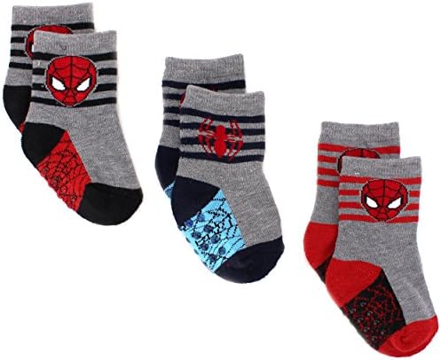 Superhero Boys Girls 3 pack Gripper Athletic Socks (Baby/Toddler)