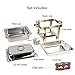 TigerChef TC-20530 Half Size Chafing Dish Buffet Warmer Set, Gold Accented, Includes 4 Free Chafing Fuel Gels, Stainless Steel, 4 Quart