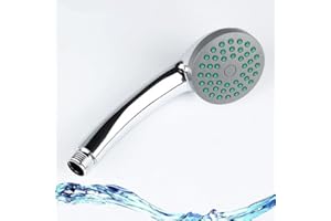 ABS Handheld Shower Head with Single Function Spray, Soft Nozzle Design, Multilayer Plating Finish, Comfortable Grip, Fit for