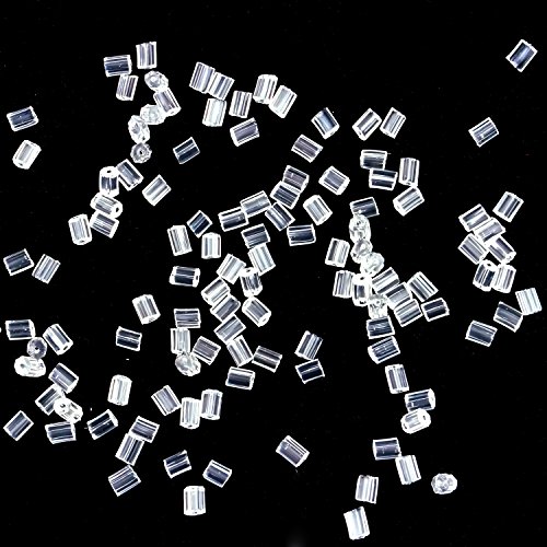 Earring Backs - 500pcs - Earring Backs - Clear with Kare & Kind retail packaging (2.5mm x 3mm)