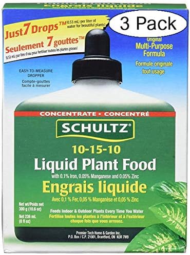 Schultz All Purpose 10-15-10 Plant Food Plus, 8-Ounce (Thrее Расk)