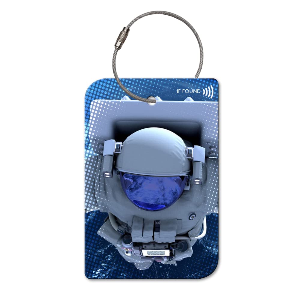 retreev™ SMART Luggage Tag | NFC & QR Code Luggage Tag with Secure Messaging - Astronaut