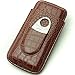 Cigar Case Travel - Cutter Included - Leather 3 Colors (Brown)