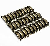 WEICHUAN 30PCS Antique Bronze Iron Drawer Knobs