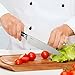 Sharp 8'' Chef Knife & Sharpener, Balanced Quality Stainless Steel Blade: Easily Cut Sushi, Sashimi, Chicken Meat & More, Professional Cutting, Chopping, Slicing & Dicing, Ergonomic Kitchen Equipment