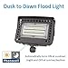 SZGMJIA 60W LED Flood Light With Knuckle, Dusk to Dawn Outdoor, Ultra Brightness Daylight 7800lm 300W Equivalent, Waterproof Security for Yard Garden Playground
