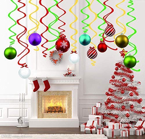 Cocobee Christmas Decorations Ceiling Hanging Swirl Import It All