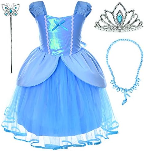 Amazon.com: IZKIZF Girls Belle Costume Princess Birthday Christmas Party  Halloween Beauty and The Beast Fancy Dress w/Accessories Yellow 001 :  Clothing, Shoes & Jewelry