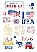 American Patriotic Temporary Tattoos 50+ Designs - Great for Halloween, 4th of July, Kids & Adults!