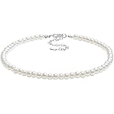 BABEYOND Round Imitation Pearl Choker Necklace Multi Strands Choker 20s Flapper Necklace Accessories for Gatsby Themed Party