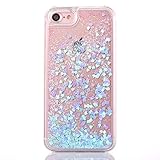 iPhone 6s plus case,iphone 6 plus case, liujie Liquid Cool Quicksand Moving Stars Bling Glitter Floating Dynamic Flowing Case Liquid Cover for Iphone 6s plus 5.5inch (green heart)