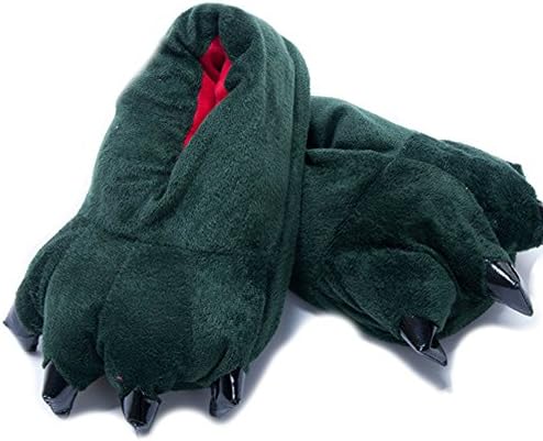 Slippers Shoes Unisex Animal Unicorn Foot Warmers Cotton Padded Shoes Adult / kids (M, Black) (M, Green)