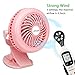 OPOLAR Rechargeable Clip and Desk Fan, Upgraded LG 2200mAh Battery, USB or Battery Powered, 3 Speeds, Free Adjustable Head, Small Personal 5.5 Inch Frame Black Fan for Baby Stroller(Pink)