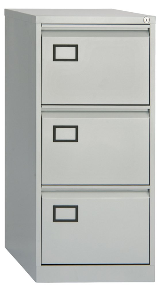 Office Hippo 3-Drawer Bisley Filing Cabinet - Goose Grey
