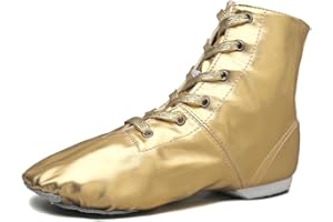 MSMAX Jazz Dance Shoes for Girls PU Costume Boots for Boys
