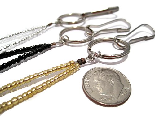 ATLanyards Set of 3 Lanyards - Black, Gold, Silver - Thumbnail 2