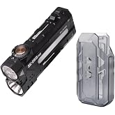 LOOP GEAR SK05 Pro 2 (with A03) 5000LM High Lumen Rechargeable Flashlight, EDC Flat Flash Light with Spot/Flood/Side Light &amp; Strobe,IP68 Waterproof for Camping Hiking Emergency