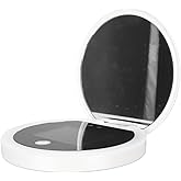 Vvikizy 2X Magnification Makeup Mirror with LED Light Mirror for Sunscreen Test with LED Light, Portable Cosmetic Mirror for Travel, Ideal for Sunscreen Compact & Travel Mirrors