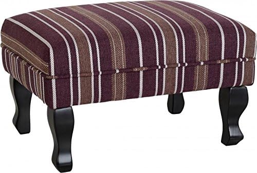 Xpress Delivery Sherborne Footstool in Burgundy Stripe