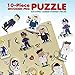 Wooden Chunky Puzzle Profession People Pieces - Learning Educational Puzzle Board with Free Standing Pieces for Toddlers & Kids (10 pcs) Gleeporte