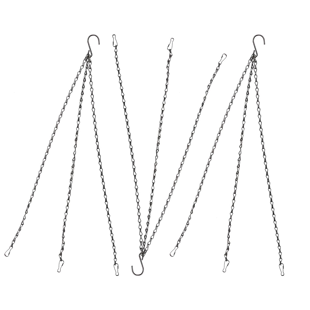 GroveEss 3PCS Heavy Duty Hanging Basket Chains 20" /50cm Metal Replacement Chain for Basket Bird Feeder Flower pots and Ornaments Hanging