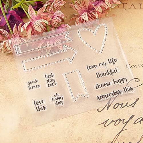 Clear Silicone Stamp/Seal,Transparent Stamp Silicone Seal DIY Clip Art Album Decoration for Cards Making 12×10.5cm (H)