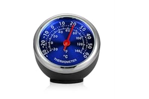 BERFI LIFE Round Car Thermometer, 40mm Car Electronic Thermometer Universal Thermometer Vehicle Dashboard Decoration Ornament for Air Conditioner Vent