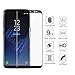 BONUM Full Coverage, HD Ultra-Clear, Anti-Fingerprint, Bubble-Free Curved Protection Tempered Glass Screen Protector for Galaxy S8 Plus - Black