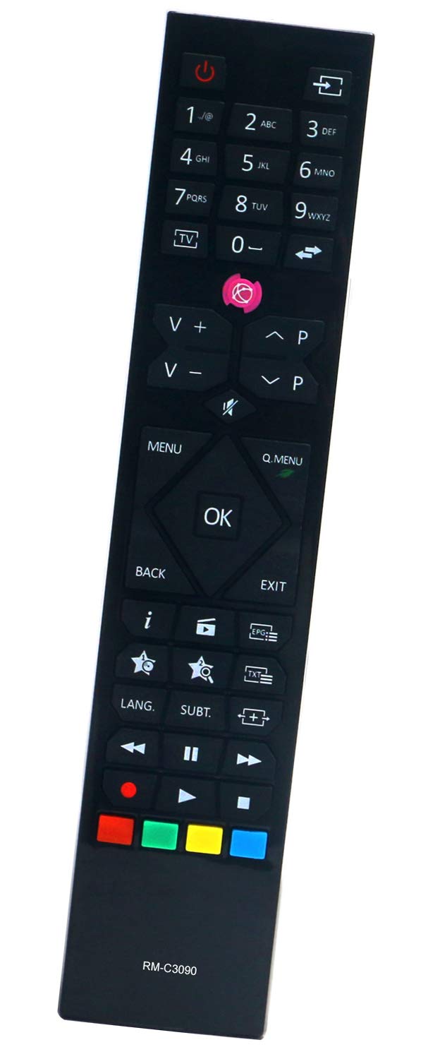 ALLIMITY RM-C3090 Remote Control Replace fit for JVC 4K UHD TV LT-32V3010 LT-32V4201 LT-32VF43I LT-32VH42K LT-49V4200 LT-43V2100 LT-24VH30K LT-24V47JH LT-24V44JH LT-32V4200