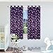 Kotile Blackout Purple Curtains for Girls Room/Kids Room 63 Inch Length 2 Panels, Home Decor Window Treatment Thermal Insulated Ring Top Curtains with Silver Star Print, Royal Purple