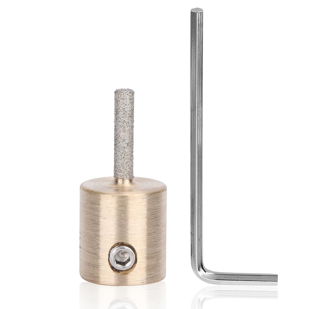 Diamond Grinding Bit, Stained Rund Glass Grinder Ceramic Abrasive Tool Mini Portable Bit Drill Metal Chrome Hardened Tools Milling Machine Bits Head Set for Stone Edge Grind(MCB18)