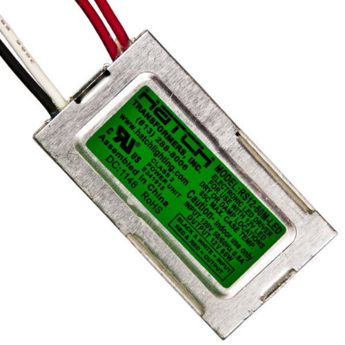 60 Watt Max. - LED Driver - Dimmable - 120 Input Voltage - 12 Output Voltage - Hatch RS12-60M-LED