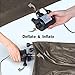 KUMEED Electric Air Pump Quick-Fill Inflator for Camp Bed Mattress Rafts Pool Float, Inflator Deflator in 110V - Black