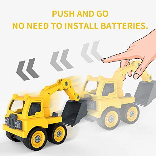 Sotodik 95PCS Take Apart Toys Car, 21 Models DIY Vehicle Playset Crane Truck Dump Construction Engineering STEM Learning Toys for Kids Boys Girls - Thumbnail 5