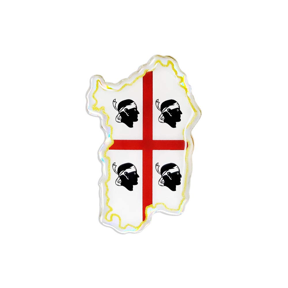4R Quattroerre.it 14138 3D Sticker Sardinia HQ, 44 x 68 mm