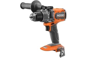 RIDGID R861152B 18V Brushless Cordless 1/2 in. High Torque Hammer Drill/Driver (Tool Only), Orange (Renewed)