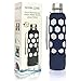 GoGlass Terra Borosilicate Glass Water Bottle With Silicone Sleeve 24oz, No Plastic, Modern Large Drinking Reusable Travel Bottles