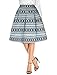 Allegra K Woman Geometric Prints Unlined Pleated A Line Midi Skirt