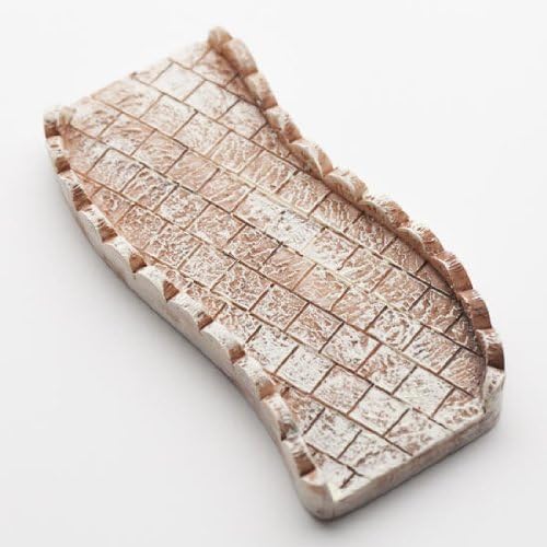 Pair of Realistic Look Stone Painted Resin Pathways with Scalloped Edge for Fairy Gardens, Gnome Villages and Crafting