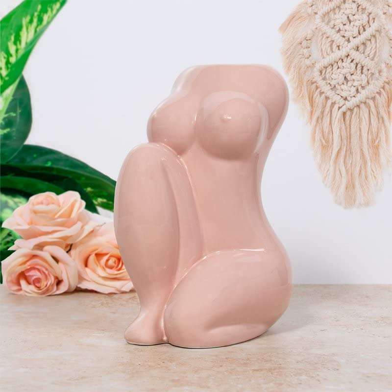 Vase | Nude Kneeling Body | 1 Piece - 13x16x23 cm