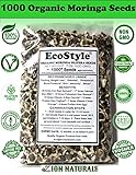 Ecostyle | Organic Moringa Seeds | 1000 Seeds Approx.| Premium Quality | PKM1 Variety | 200 GMS | Edible | Planting | Moringa Oleifera| Malunggay | Semillas De Moringa | Drumstick Tree | Non-GMO !