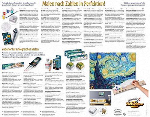 Schipper 609130816 Malen nach Zahlen - Sternennacht nach Vincent Van Gogh - Bilder malen für Erwachsene, inklusive Pinsel und Acrylfarben, 40 x 50 cm – Bild 3