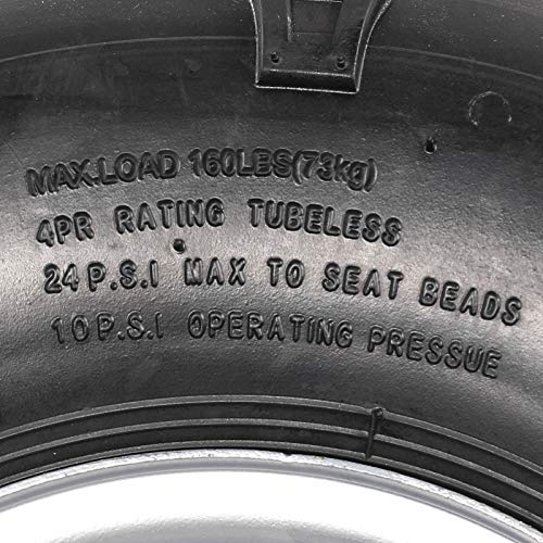 WPHMOTO 4PCS 16X8-7 Tires Wheels and Rim Tubeless | Front or Rear Tires with Rims for ATV Go Kart UTV Quad Bike Buggy - Thumbnail 6