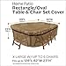 Classic Accessories Hickory Water-Resistant 128 Inch Heavy-Duty Rectangular/Oval Patio Table & Chair Set Cover