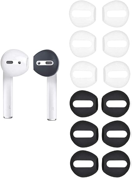 Amazon Fit In The Case イヤーピース イヤホンカバー 付けたまま充電可能 ズレ解消 汚れ防止 収納ケース付き By A Focus 白 黒 6ペア入り A Focus イヤホン ヘッドホンケース