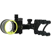 LWANO Archery 5-Pin Aluminum Fiber Optic Compound Bow Sight | 0.019&rsquo;&rsquo; bright fiber optic 5 brass pins, built-in bubble level, CNC aluminum, extendable bar for compound bow tuning