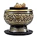 Alternative Imagination Premium Bundle of Black Carved Brass Incense Holder with Myrrha Incense