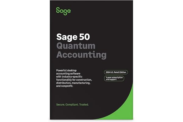 SAGE 50 QUANTUM ACCOUNTING 2024 U.S. 3-USER 1-YEAR SUBSCRIPTION